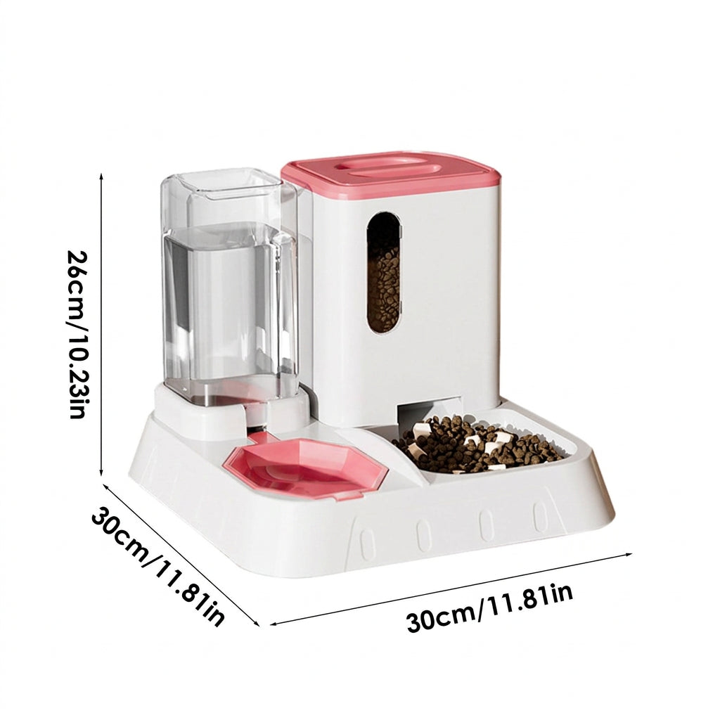 Comedero Bebedero Aut. Rosa -Mascotas