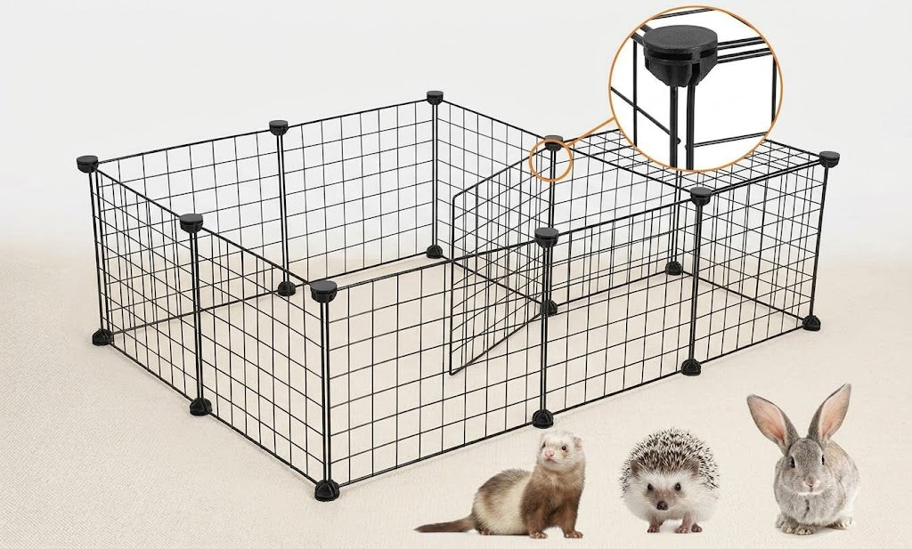 Jaula Corral Cerco Pequeña Mascota 12Pcs